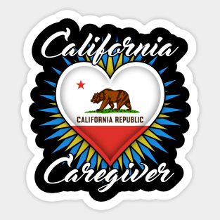 California Caregiver (white font) Sticker